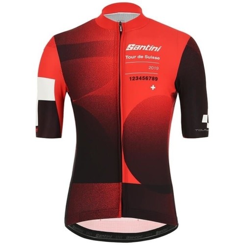 2019 Santini Tour de Suisse Red Cycling Jersey