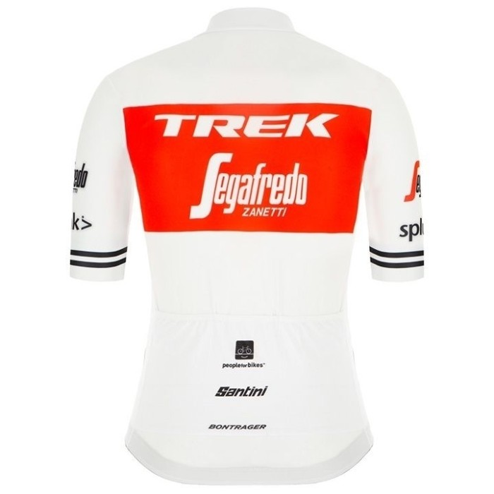 2019 Trek Factory Racing TDF White Cycling Jersey And Bib Shorts Set