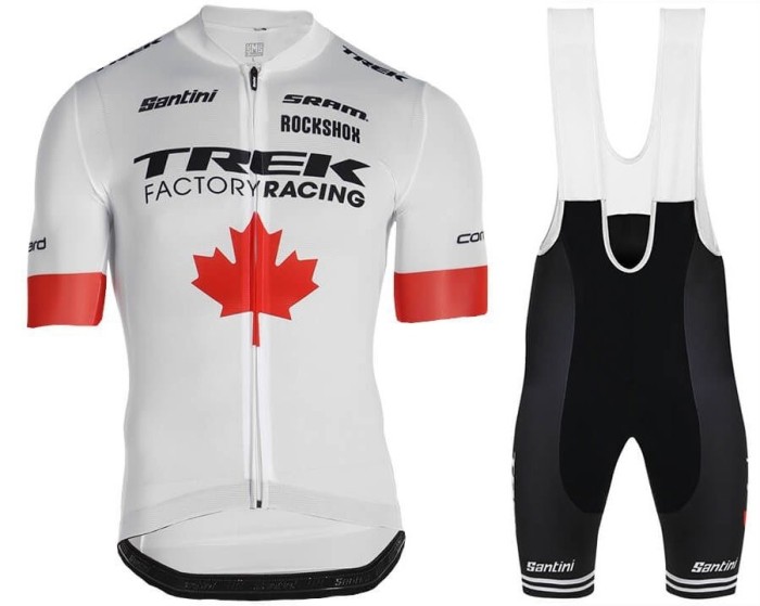 2019 Trek Factory Racing Canada Champion Cycling Jersey And Bib Shorts Set