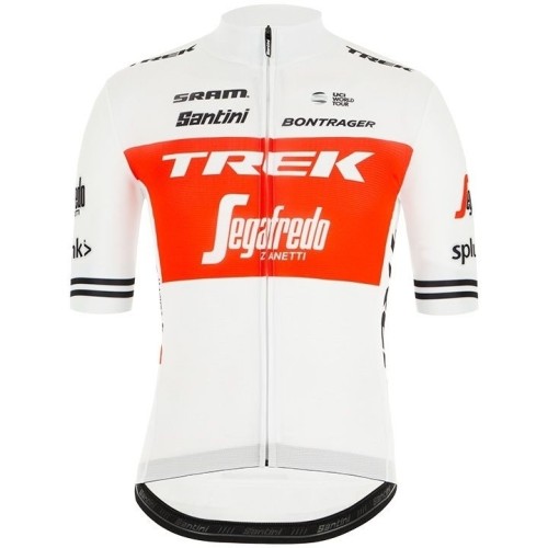 2019 Trek Factory Racing TDF White Cycling Jersey And Bib Shorts Set