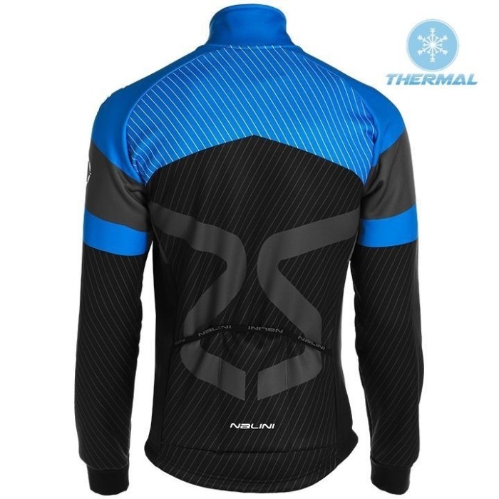 2019 Tuono Black-Blue Thermal Long Sleeve Cycling Jersey