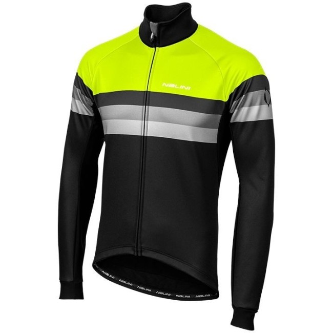 2019 Nalini Warm 2.0 Black-Yellow Long Sleeve Cycling Jersey