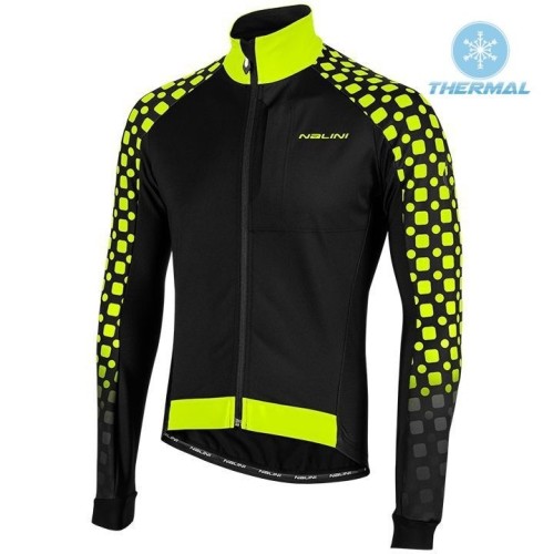 2019 Nalini CRIT 3L 2.0 Black-Yellow Thermal Long Sleeve Cycling Jersey