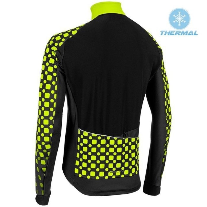 2019 Nalini CRIT 3L 2.0 Black-Yellow Thermal Long Sleeve Cycling Jersey