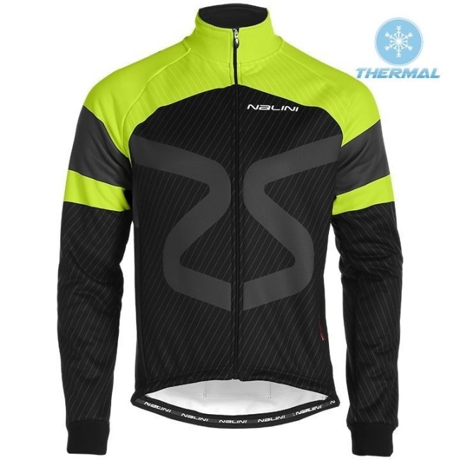 2019 Tuono Black-Yellow Thermal Long Sleeve Cycling Jersey