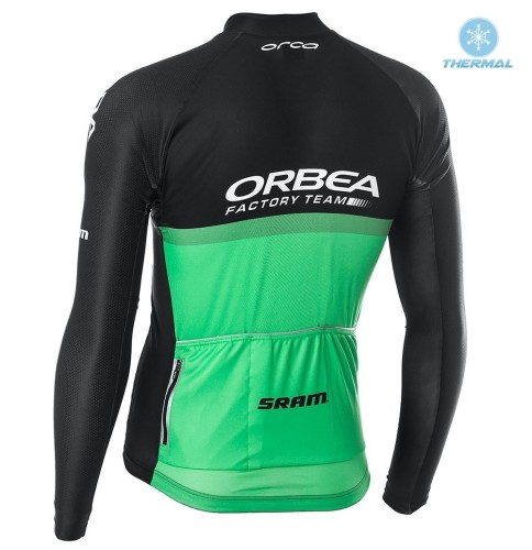 2019 Orbea Factory Racing Green Thermal Long Sleeve Cycling Jersey