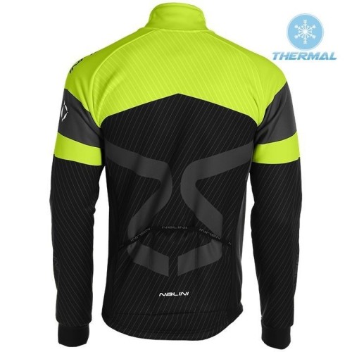 2019 Tuono Black-Yellow Thermal Long Sleeve Cycling Jersey