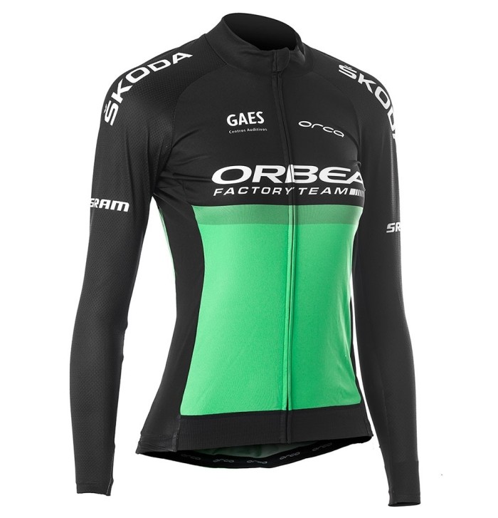 2019 Orbea Factory Racing Women Green Long Sleeve Cycling Jersey