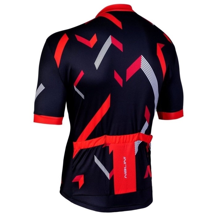 2019 Nalini Descesa 2.0 Black-Red Cycling Jersey And Bib Shorts Set