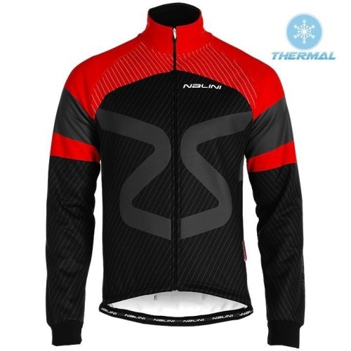 2019 Tuono Black-Red Thermal Long Sleeve Cycling Jersey