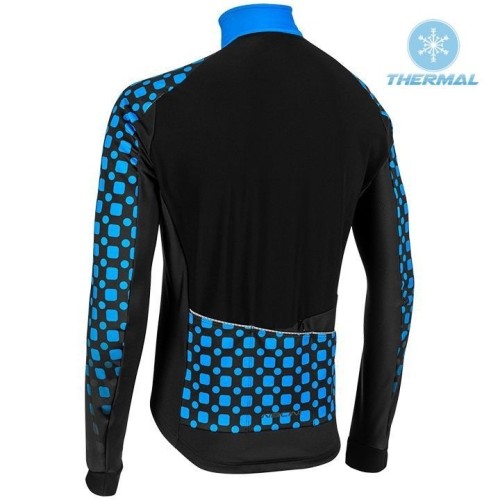 2019 Nalini CRIT 3L 2.0 Black-Blue Thermal Long Sleeve Cycling Jersey