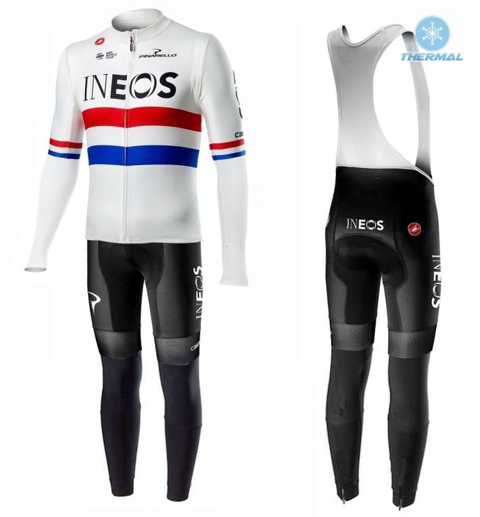 2019 Team INEOS UK Champion Thermal Cycling Jersey And Bib Pants Set