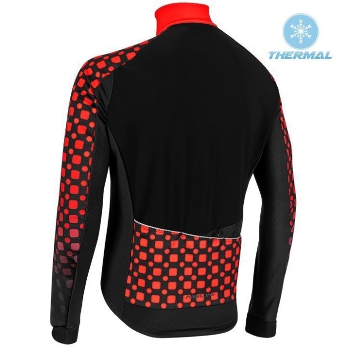 2019 Nalini CRIT 3L 2.0 Black-Red Thermal Long Sleeve Cycling Jersey