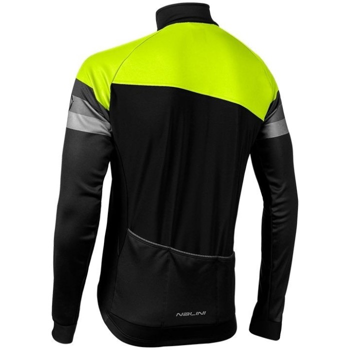 2019 Nalini Warm 2.0 Black-Yellow Long Sleeve Cycling Jersey