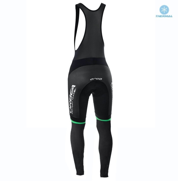 2019 Orbea Factory Racing Women Green Thermal Cycling Jersey And Bib Pants Set