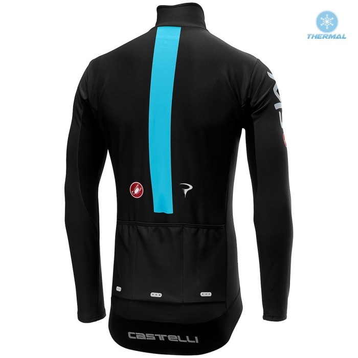 2019 SKY Team Black Thermal Long Sleeve Cycling Jersey