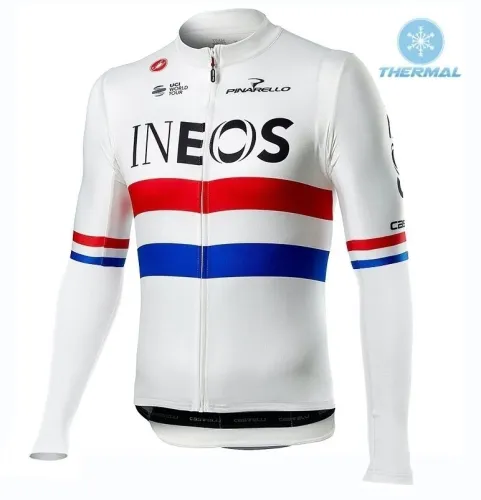 2019 Team INEOS UK Champion Thermal Cycling Jersey And Bib Pants Set