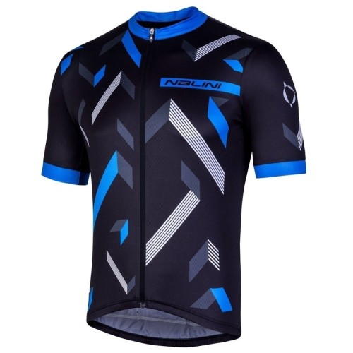 2019 Nalini Descesa 2.0 Black-Blue Cycling Jersey And Bib Shorts Set