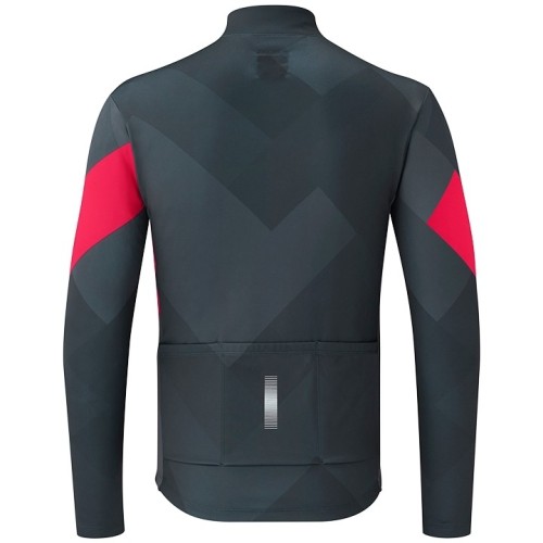 2019 Shimano Grey-Red Long Sleeve Cycling Jersey