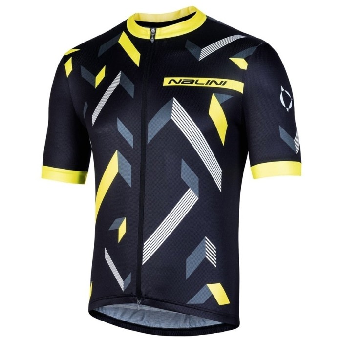 2019 Nalini Descesa 2.0 Black-Yellow Cycling Jersey And Bib Shorts Set