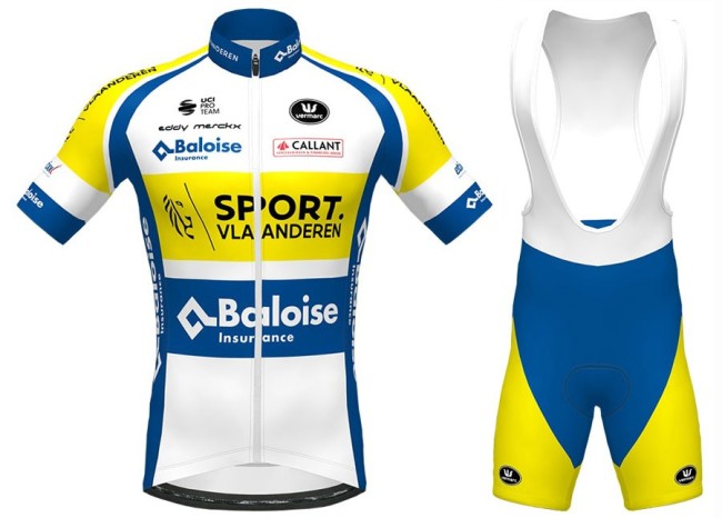 2020 SPORT Vlaanderen-Baloise Cycling Jersey And Bib Shorts Set