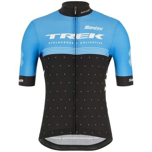 2020 TREK Factory Racing Blue-Black Cycling Jersey And Bib Shorts Set