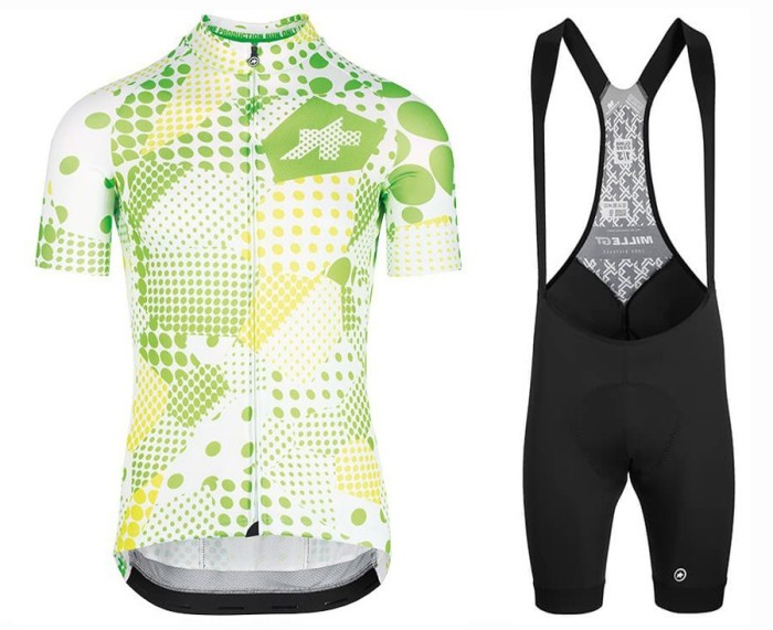 2020 Assos Erlkoenig Green Cycling Jersey And Bib Shorts Set