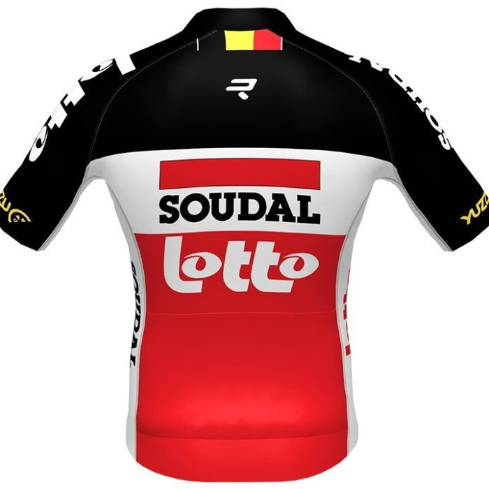 2020 Lotto Soudal Red Cycling Jersey And Bib Shorts Set