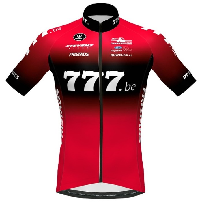 2020 Team 777.be Red Cycling Jersey And Bib Shorts Set