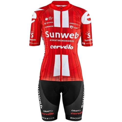 2020 TEAM SUNWEB cycling jersey and bib shorts set