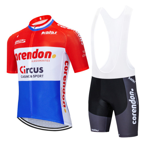 2020 Team CORENDON CIRCUS cycling jersey 20D bike shorts set MTB Ropa Ciclismo mens short sleeve bicycle shirts Maillot clothing