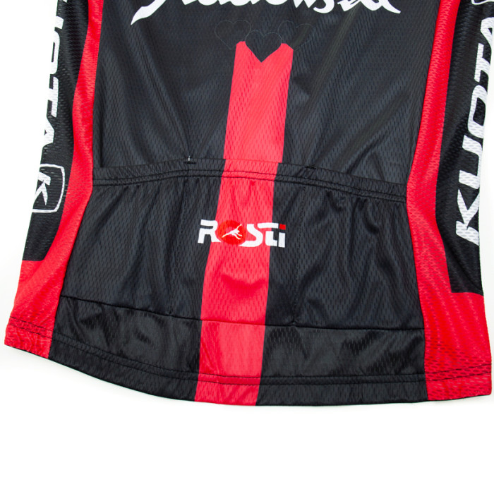 2020 CYCLING JERSEY KUOTA BLACK RED SHORT SLEEVE AND BIB SHORT