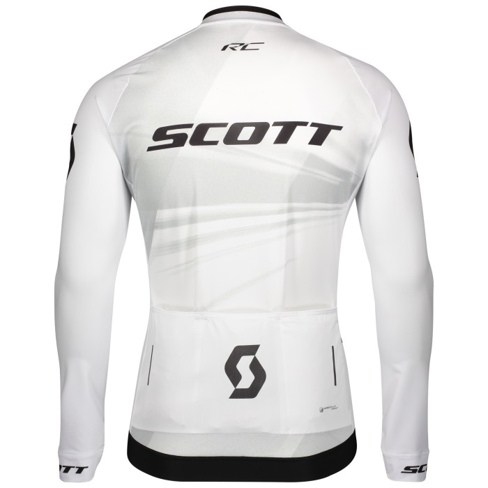 2020 CYCLING JERSEY SCOTT WHITE LONG SLEEVE AND BIB TIGHT