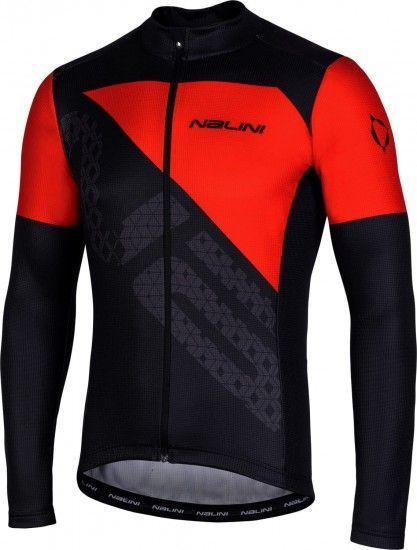 2020 CYCLING JERSEY NALINI RED BLACK LONG SLEEVE AND BIB TIGHT