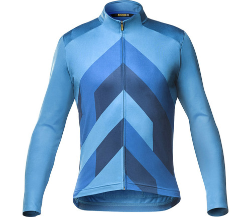 2020 CYCLING JERSEY MAVIC BLUE LONG SLEEVE AND BIB TIGHT