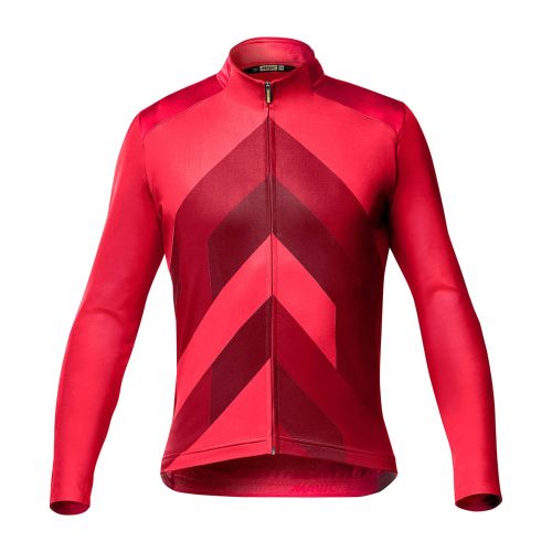 2020 CYCLING JERSEY MAVIC RED LONG SLEEVE AND BIB TIGHT