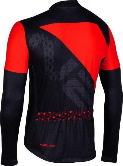 2020 CYCLING JERSEY NALINI RED BLACK LONG SLEEVE AND BIB TIGHT