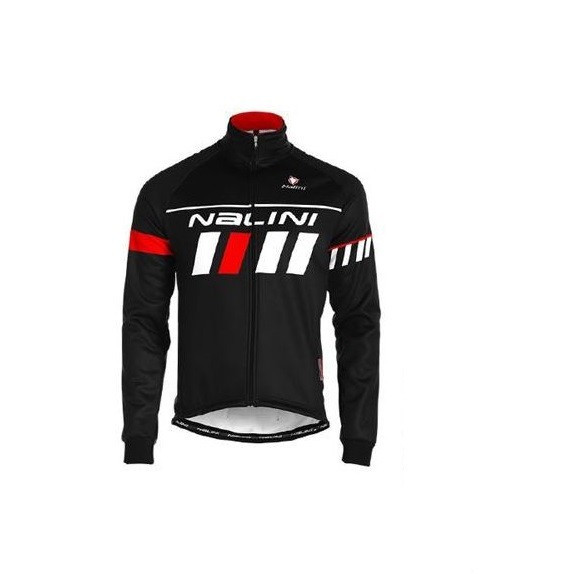 2020 CYCLING JERSEY NALINI BLACK WHITE RED LONG SLEEVE AND BIB TIGHT