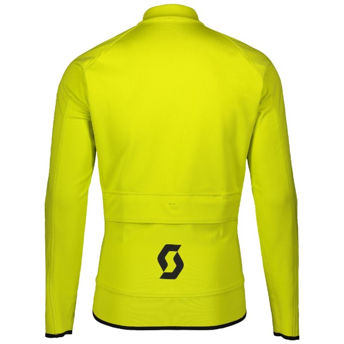 2020 CYCLING JERSEY RC SCOTT YELLOW BLACK LONG SLEEVE AND BIB TIGHT