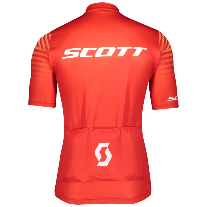 2020 CYCLING JERSEY SCOTT RED SHORT SLEEVE AND BIB SHORT