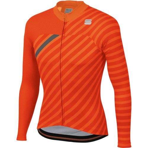 2020 CYCLING JERSEY WOMEN SPORTFUL ORANGE GRAY LONG SLEEVE AND BIB TIGHT