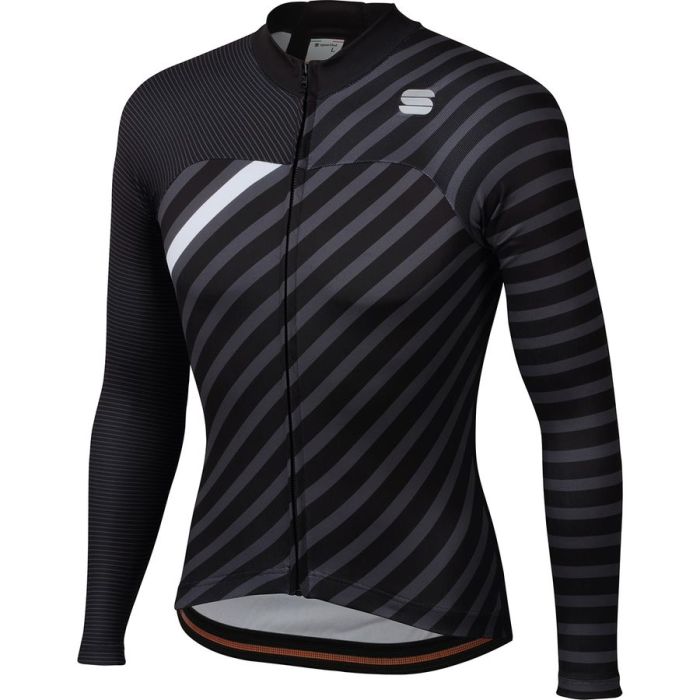 2020 CYCLING JERSEY WOMEN SPORTFUL BLACK WHITE LONG SLEEVE AND BIB TIGHT