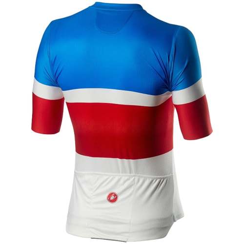 2020 CASTELLI Kurzarmtrikot Milano weiß - blau - rot