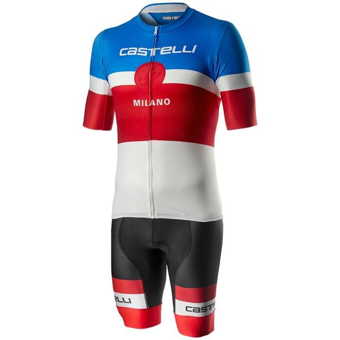 2020 CASTELLI Set (2 Teile) Milano weiß - blau - rot