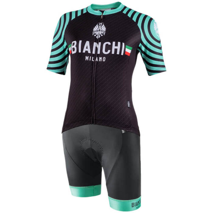 2020 BIANCHI MILANO cycling jersey and shorts set Altana schwarz - grün