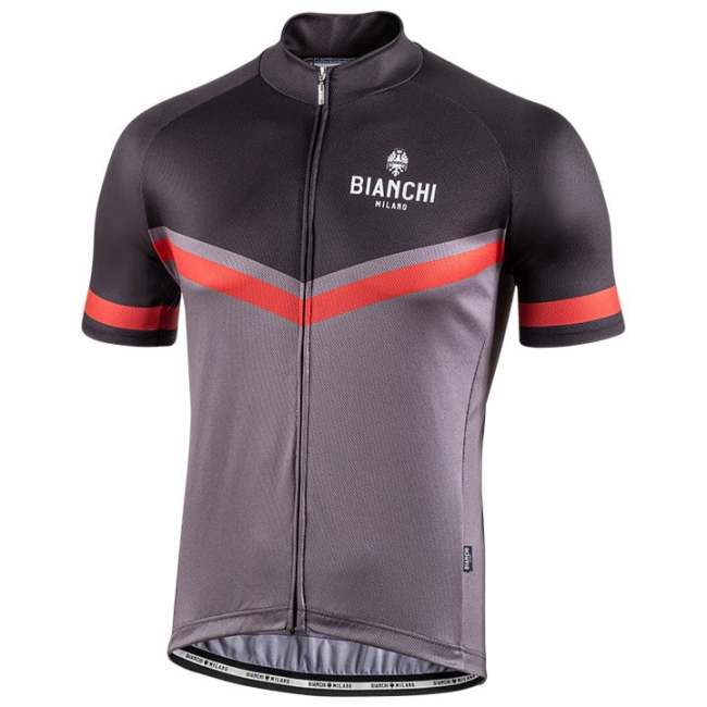 2020 BIANCHI MILANO Kurzarmtrikot Ollastu grau - schwarz - rot