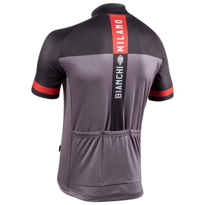 2020 BIANCHI MILANO Kurzarmtrikot Ollastu grau - schwarz - rot