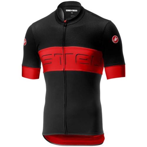 2020 Cаstelli Prologo VI Black-Red Cycling Jersey And Bib Shorts Set