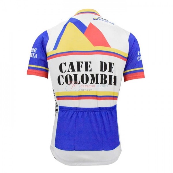 COLOMBIA CYCLING JERSEY KIT SHORT SLEEVE 2021 WHITE BLUE