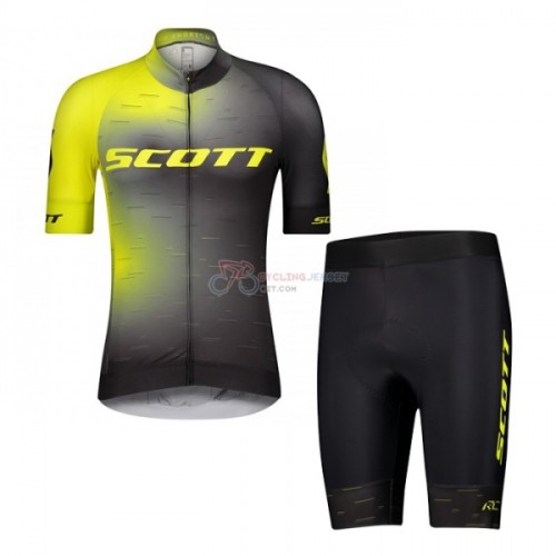 SCOTT CYCLING JERSEY KIT SHORT SLEEVE 2021 BLACK YELLOW